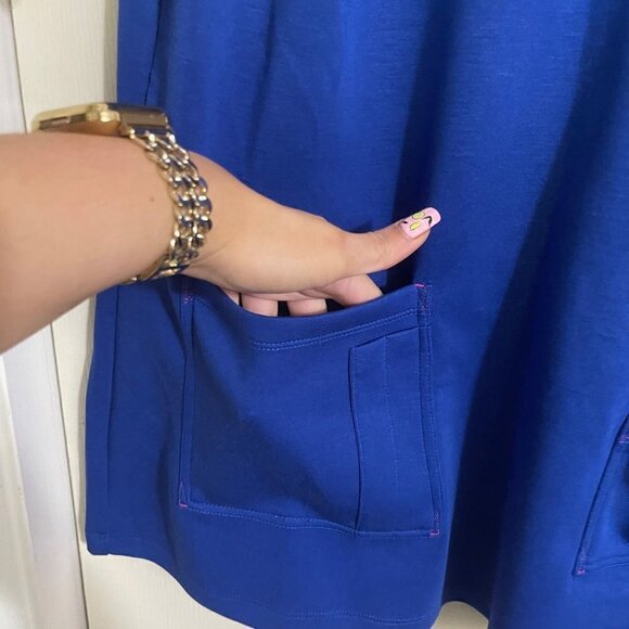 Torrid Womens NWT Cupro Blue #Torridstrong Waistband Raglan Scrub Top 1X - Picture 7 of 9